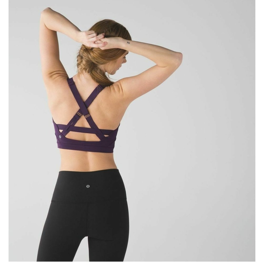 Lululemon Pure Practice Bra / Size 4 / Deep Zinfandel Purple Long Line C/D Yoga